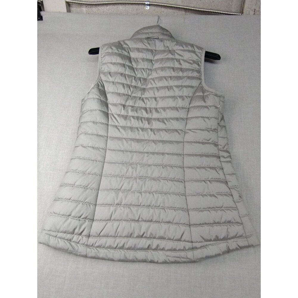 Isaac Mizrahi Live Women's Gray Sleeveless Zip Puffer Vest Jacket XXS USED - Picture 5 of 6